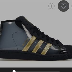 Adidas Men's Black and Gold Sneakers